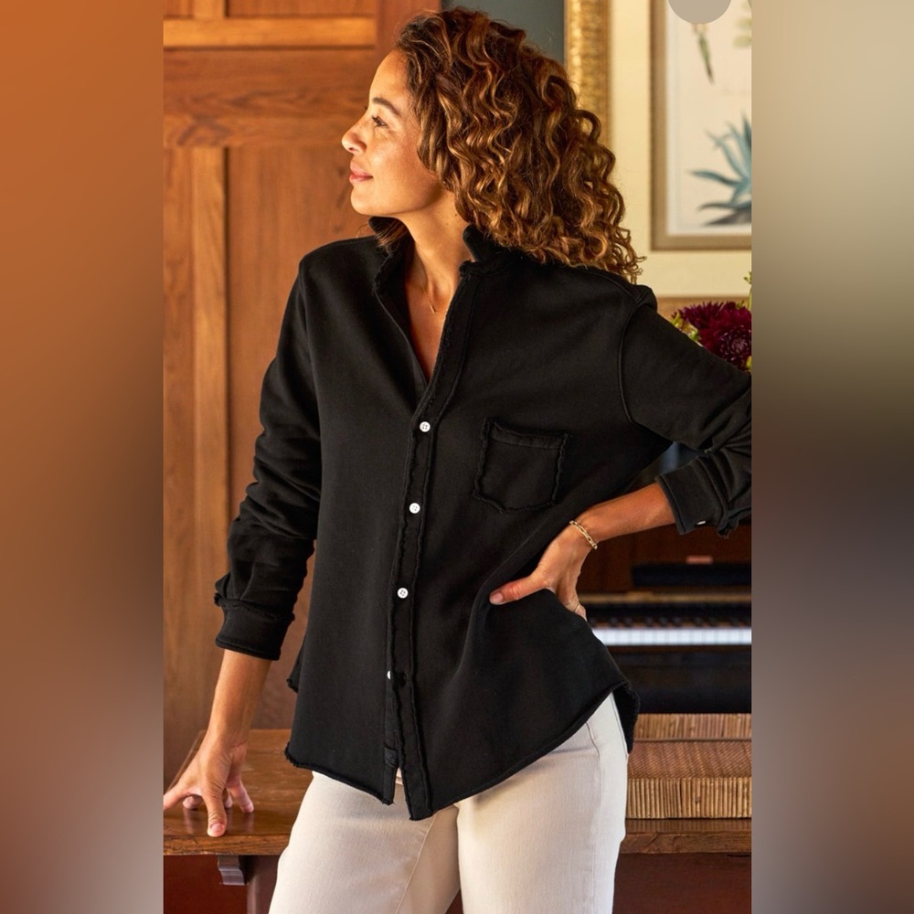 Frank & Eileen Triple Fleece Eileen fit Black Button Down Shirt- sz L